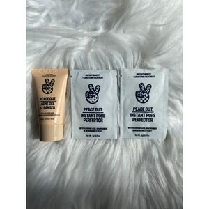 Peace Out Acne Skincare Sample Bundle; Gel Cleanser & Pore‎ Perfector
